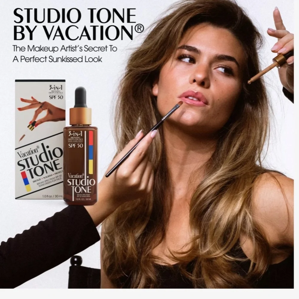 Vacation Studio Tone SPF 50 Bronzing Drops for Face bronze nourish protect